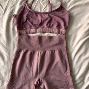Pink mauve workout set